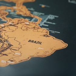 Poster à gratter - Planisphère carte du monde - Jeu éducatif et décoratif