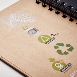 Carnet de note en papier recyclé personnalisé Provence dos et recyclé