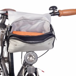 Sacoche pour guidon de vélo publicitaire Roadies - Ouverte