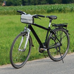 Sacoche pour guidon de vélo publicitaire Roadies - Mise en situation