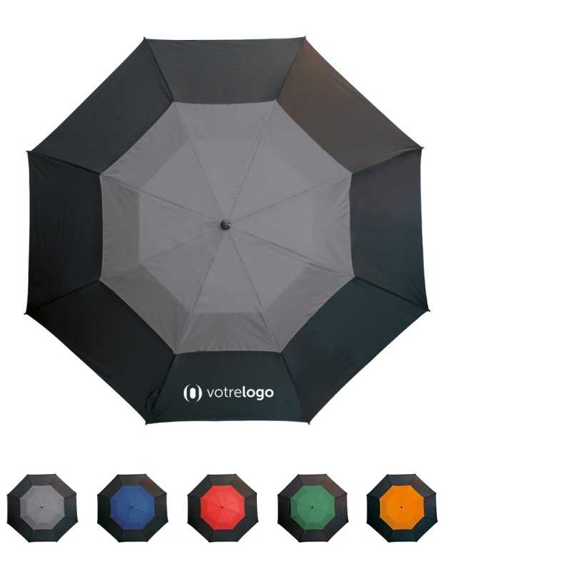 Parapluie golf pliable manche droit publicitaire Mysun