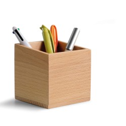 Pot à crayons personnalisable en bois "Potty"