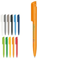 Stylo personnalisé en plastique recyclé quadrichromie Senator® Matt Recycled "Trento"