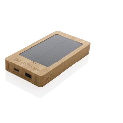 Batterie externe publicitaire solaire 10000 mAh "Bambou Sunwick"