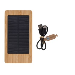 Batterie externe publicitaire solaire 10000 mAh "Bambou Sunwick"