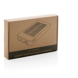 Batterie externe publicitaire solaire 10000 mAh "Bambou Sunwick"