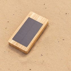 Batterie externe publicitaire solaire 10000 mAh "Bambou Sunwick"