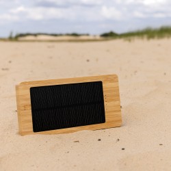 Batterie externe publicitaire solaire 10000 mAh "Bambou Sunwick"