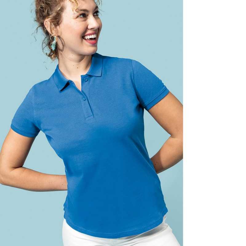 Polo personnalisable femme coton bio 180g couleur "Luna"