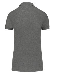 Polo personnalisable femme coton bio 180g gris "Luna"