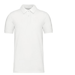 Polo personnalisable homme coton bio 180g blanc "Orga"