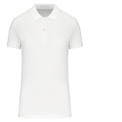 Polo personnalisable femme coton bio 180g blanc "Luna"