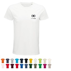 Tee-shirt personnalisé Homme coton bio et viscose "Pioneer" Blanc