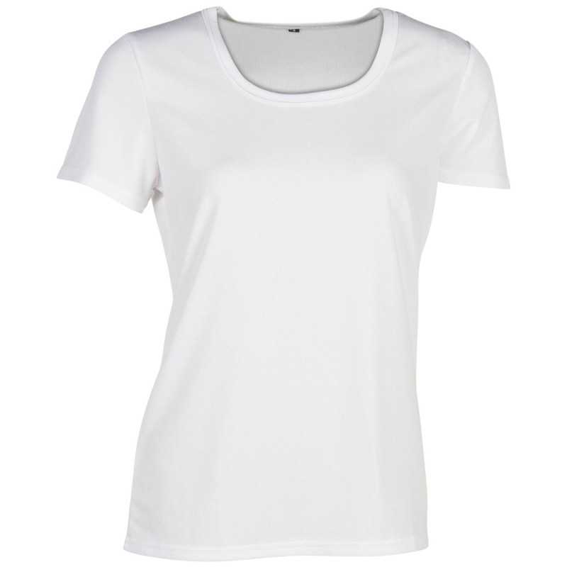 Tee shirt femme séchage rapide personnalisé en polyester 130G/M² Blanc Respirant  Sport