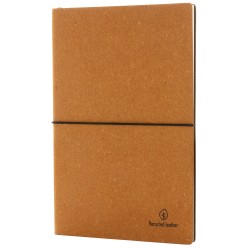 Carnet A5 cuir recyclé personnalisé - Brun